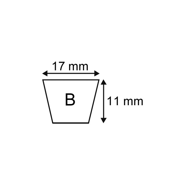 Courroie Trapezoidale Lisse B61 - 17X11X1580 référence fournisseur 30805468